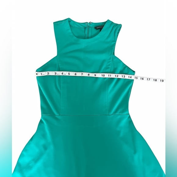 Banana Republic Skater Dress Teal Size 0 XS Fit & Flare Sleeveless Pockets - Picture 9 of 10